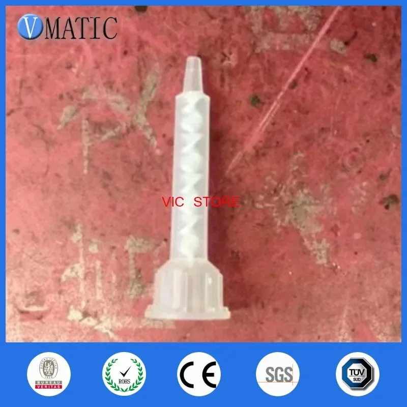 Free Shipping Resin Static Mixer Round 3.0-8 Mixing Nozzles For Duo Pack Epoxies (White Core)