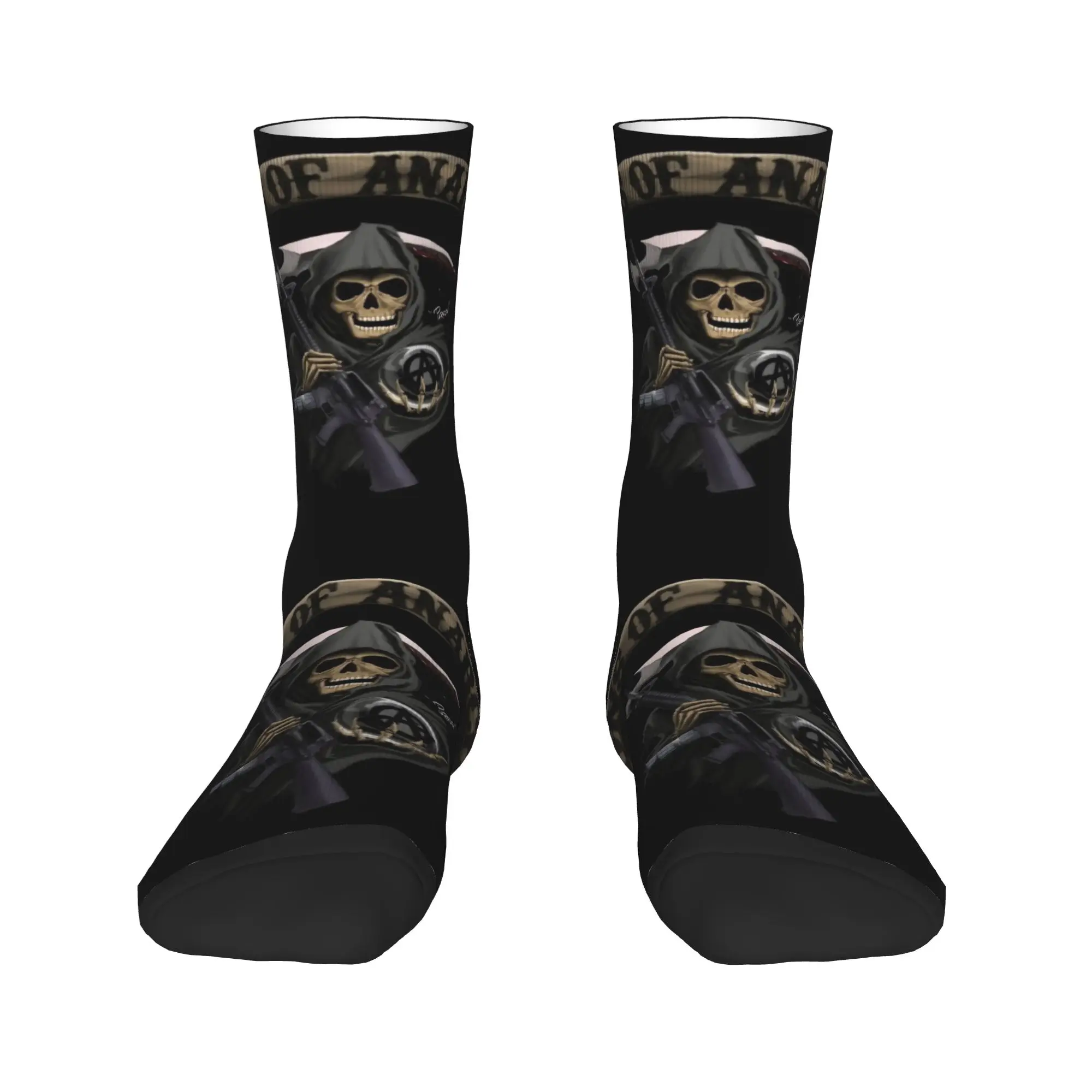 

Novelty Printed Sons Of Anarchys Horror Tv Movie Socks for Women Men Stretchy Summer Autumn Winter Crew Socks