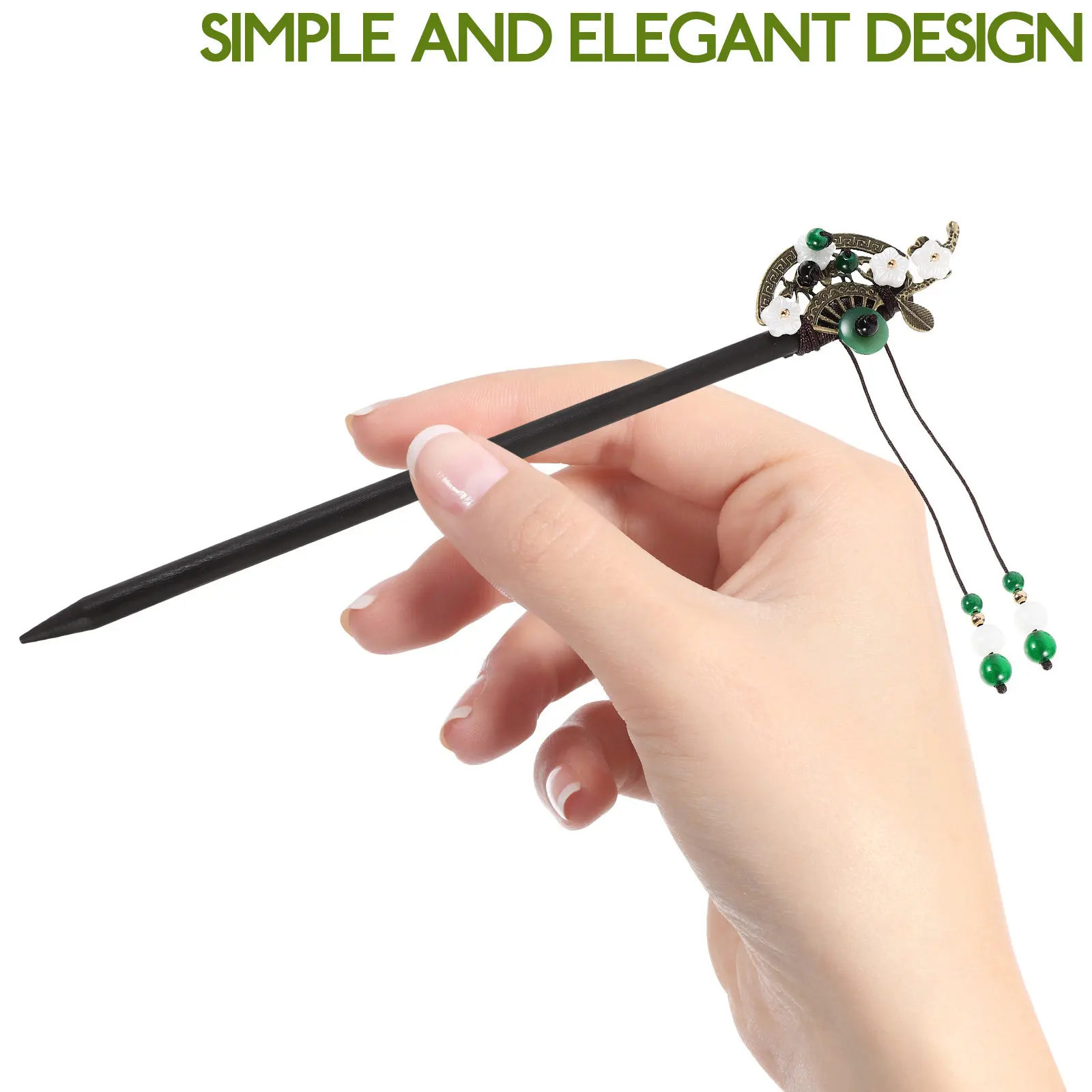 

2Pcs Ancient Style Hair Sticks Exquisite Retro Decorative Hairpin Elegant Woman Headdress Charming Hair Tying Accessory Stylish