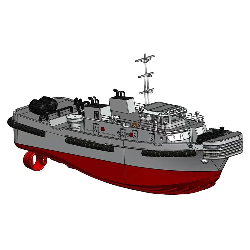 Assembled Remote Control Ship Model 1/100 Navy Aircraft Carrier Tugboat Model Kit Manual Static and Dynamic Double Version