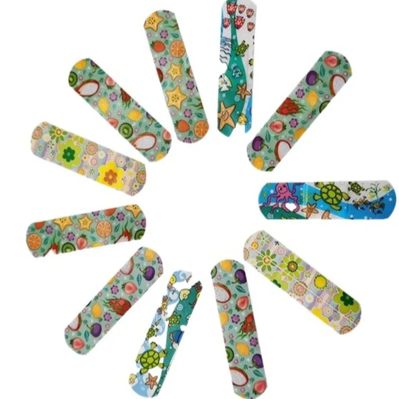 100Pcs/Set Cartoon Band Aid Waterproof First Aid Plaster Heel Stickers Adhesive Bandage Wound Dressing Patch Strips Plasters