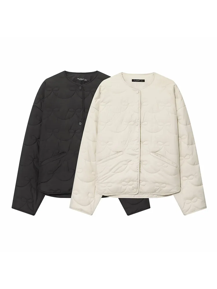 

Women 2025 Autumn Winter Chic Solid Fashion Streetwear O-Neck Single Breasted Straight Coat Pockets Casual Female Jacket ﻿