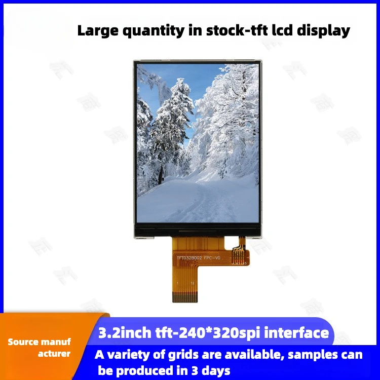 Spot TFT LCD SPI Interface 240 * 320 Small Size Color Screen 3.2 Inch TFT LCD Screen, Can Take Samples