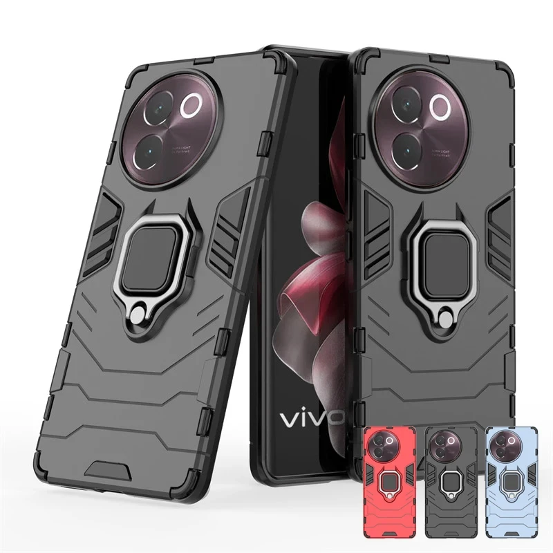 For VIVO V40 Lite V30 E Case Luxury Armor Ring Magnetic Cover For VIVO V 40 Lite V40Lite Soft Shell Shockproof Bumper