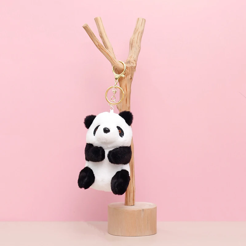 Juguete de peluche de Panda chino de simulación de alta calidad, Animal de peluche suave, muñeco de Panda de dibujos animados lindo, llavero colgante para niños, regalo, 13cm