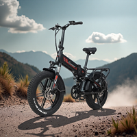 RANDRIDE YX20M Electric Bicycle 1000W 48V 17AH 20 Inch Fat Tire Folding E-Bike Off-Road Snow Latest Model