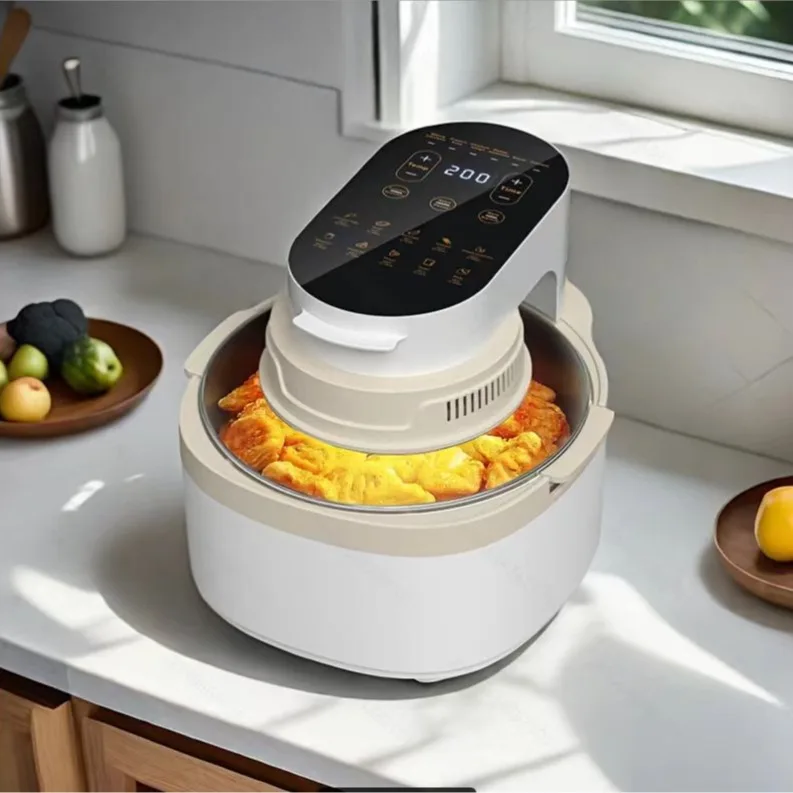 

Be suitable for foreign trade air fryer large capacity no-turn roast chicken household 8L smart new electric oven customizable