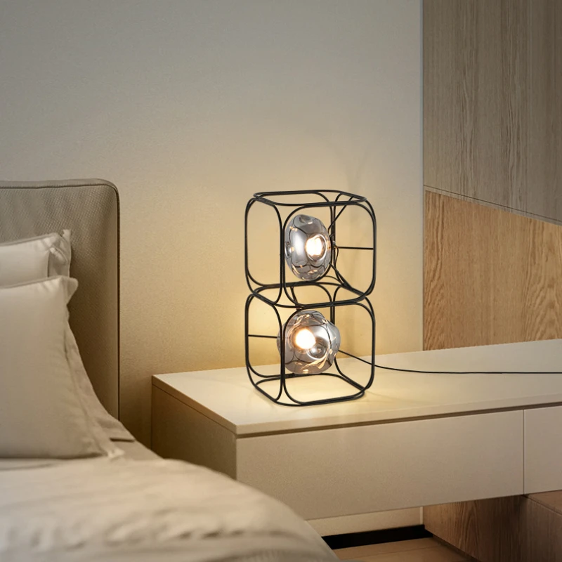 

SANDYHA Stylish Nordic LED Floor Lamp Iron Block Design Ideal for Bedroom Living Room Indoor Lighting Decorative Fixture
