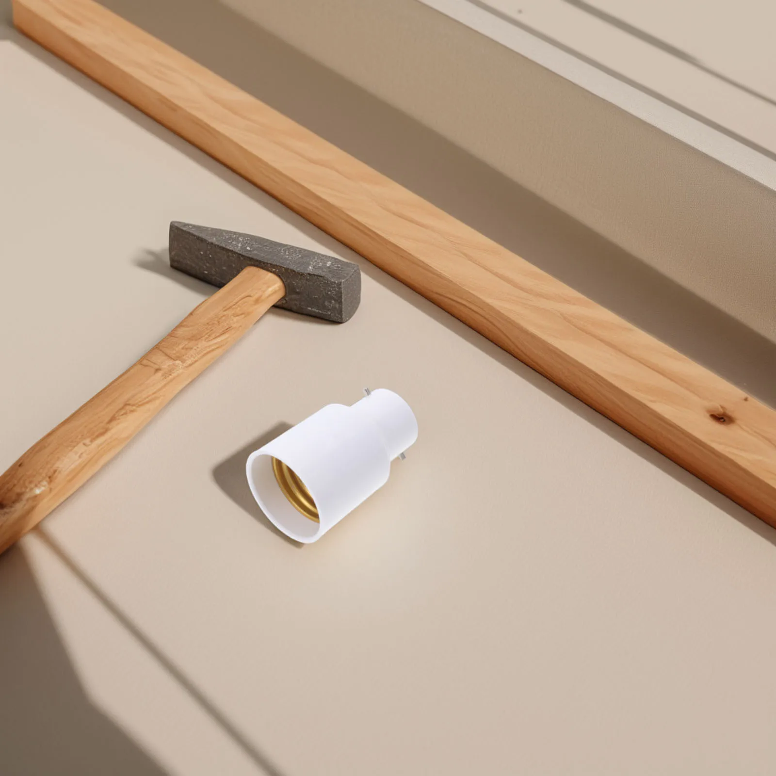 2Pcs Light Bulb Socket Adapter Converter B22 to E27 Universal Voltage Lamp Holder Converter for LED Halogen