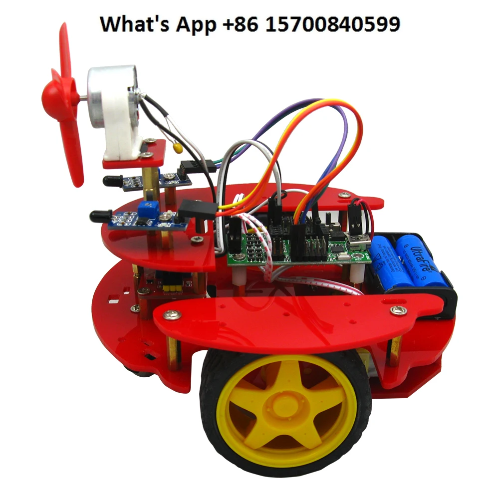 

Dual Flame Sensor Fan Fire Extinguishing Robot Smart Car Kit
