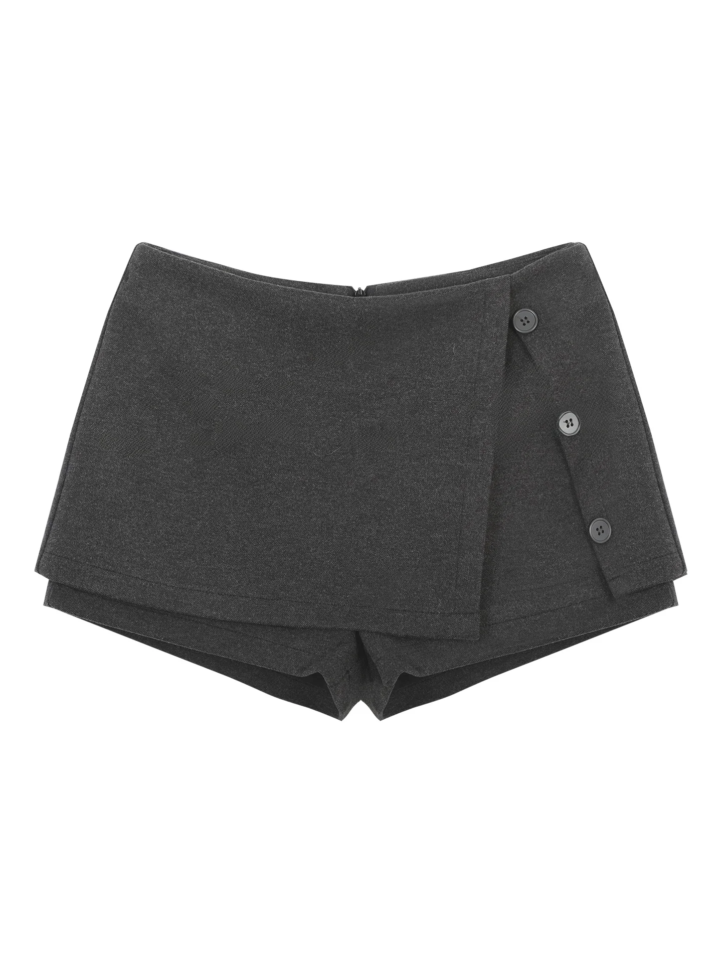 레드 셀러브리티 A라인 미니 스커트 여성용 그레이 가을 겨울 캐주얼 로우 웨이스트 폴리에스터 비스코스 스판덱스 A라인 스커트