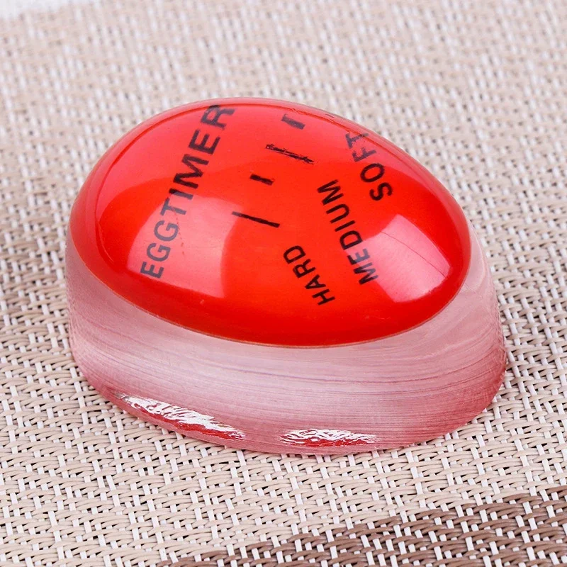 1 Piece Egg Timer Resin Material Boiled Eggs By Temperature Kitchen Helper Egg Timer Red Timer Tool Indicator Kitchen Gadgets