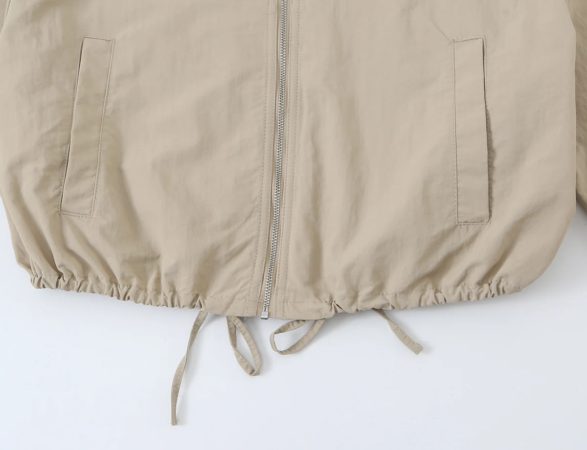 KONDALA Damen Herbst Casual Chic Trainingsanzug, Jacke mit Reißverschluss und verstellbarer Taille, Hose mit Kordelzug, 2026 Herbst Trendiges Hosenset – Detail 10