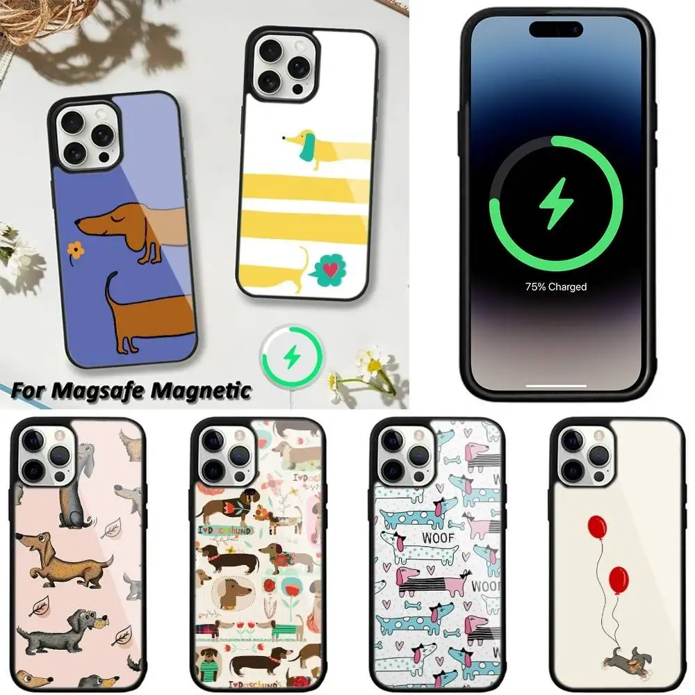 

Dachshund Dog Love Phone Case For iPhone 16,15,14,13,12,11,Plus,Pro,Max,Mini Magsafe Magnetic Wireless Charging