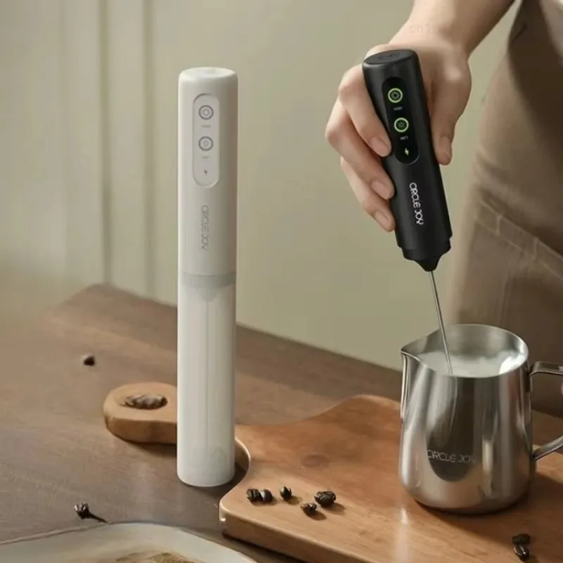 CIRCLE JOY Electric Milk Frother Portable Coffee Milk Frother Whisk for Cooking Egg Mixture Stirrer Electric Egg Beater