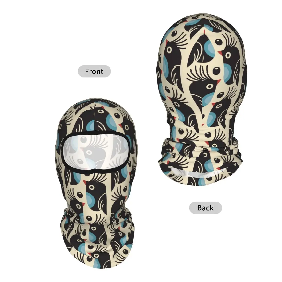 Orla Kiely Cute Bird Breathable Thin Balaclava Full Face Mask Sun Protection Neck Gaiter For Motorcycle Cycling