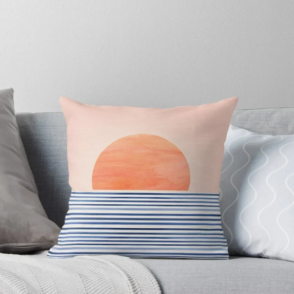 

Mid Century Beach Sunset Design Throw Pillow Pillow Case Christmas Cushions Cover pillow