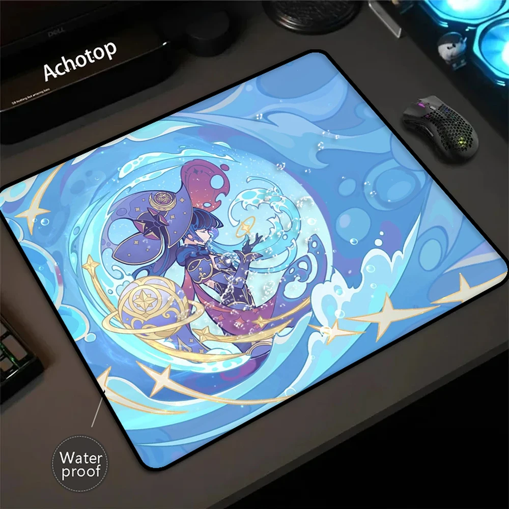 

400x450mm Waterproof Mousepad Gamer Genshin Impact Mouse Pad Gaming Locking Edge Mouse Mat Game Speed Accessories Keyboard Pads