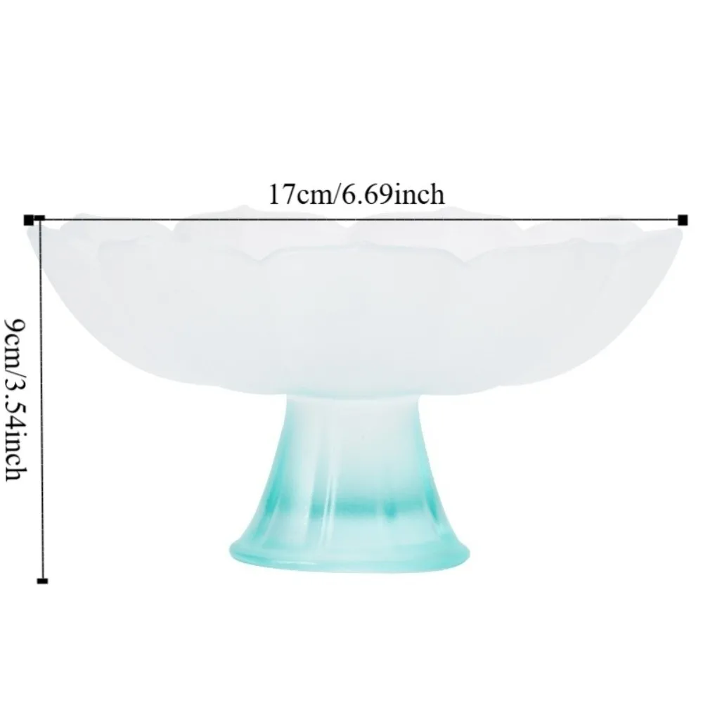 Home Tray Lotus Shaped Fruit Plate Glass Matte Texture Tea Point Plate Delicate Coffee Table Tray Tea Time