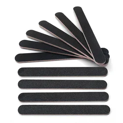 5pcs/10pcs Nailfile Professional Nail Buffer Black Sandpaper Strong Straight Lime Angle 100/180 Buffing Sanding Files Tools