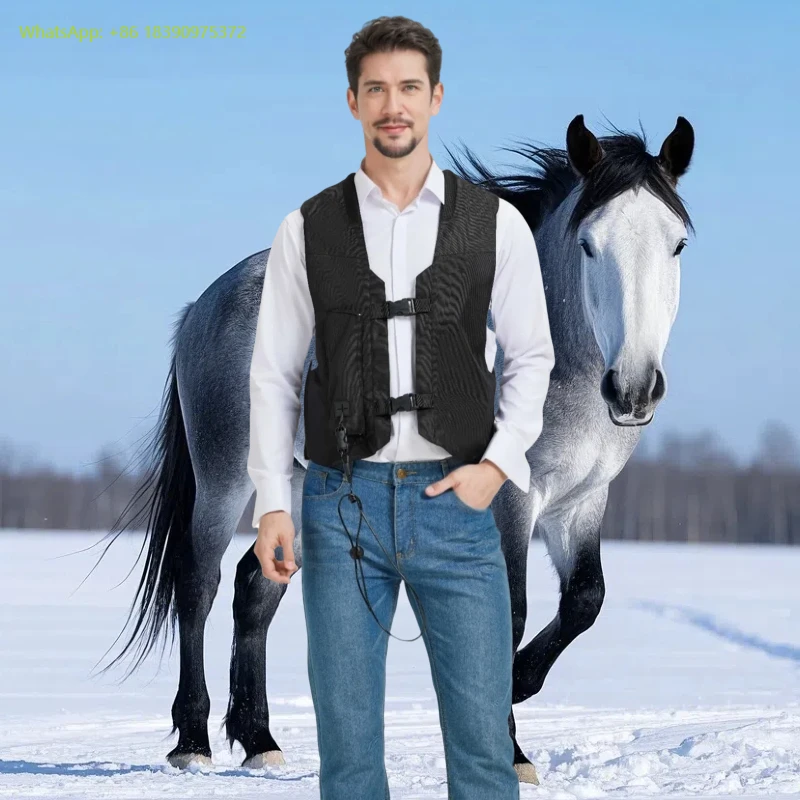 Chaleco Protector con Airbag Ecuestre para Motociclistas y Jinete, Protección Corporal Transpirable, Chaleco con Técnicas Impresas