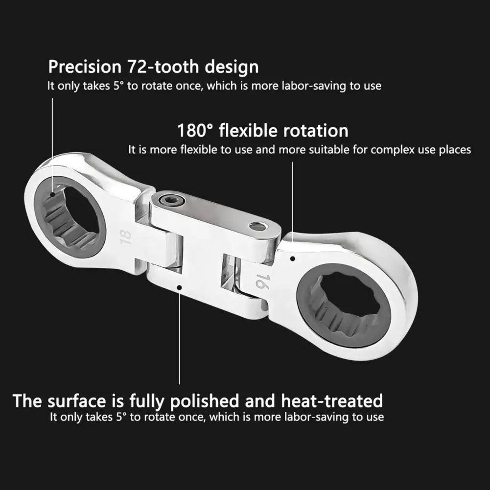 

Набор инструментов для авторемонта, набор коротких ключей с телескопической головкой и гибкой головкой с сумкой для хранения, набор метрических ключей с храповым механизмом, двойной коробчатый конец