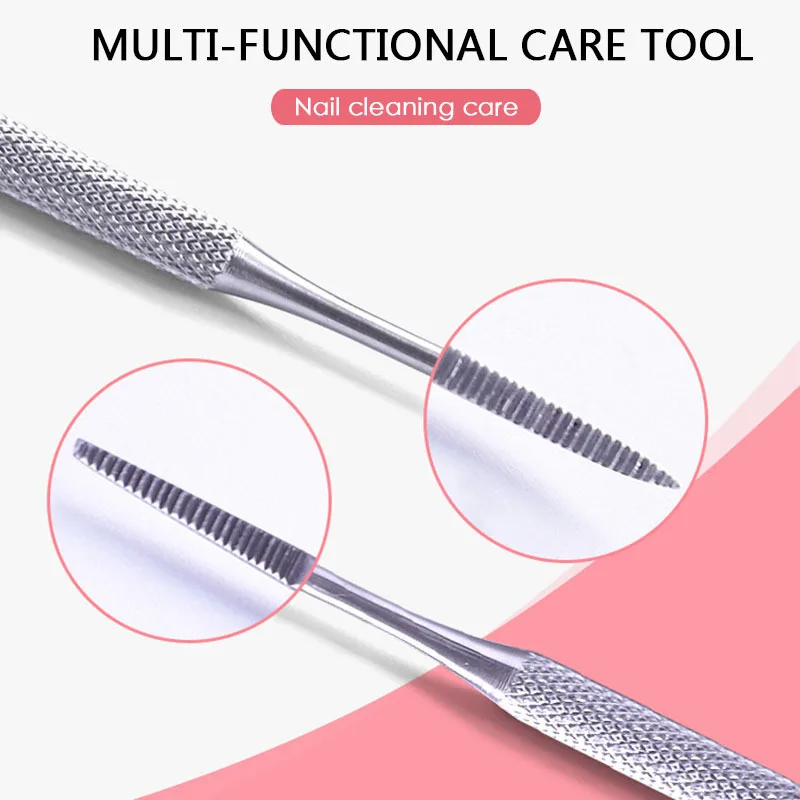 2Pcs Stainless Toe Nail Ingrown Toe Nail Lifter File Double Ended Sided Manicure Pedicure Toenails Clean Foot Care Correction view 5