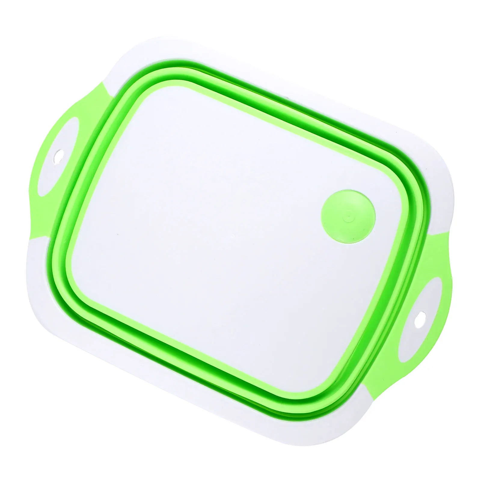 

Foldable Cutting Board Multifunctional Kitchen Drain Basket Silicone Plastic Chopping Basin Fruit Vegetable Meat Storage Space