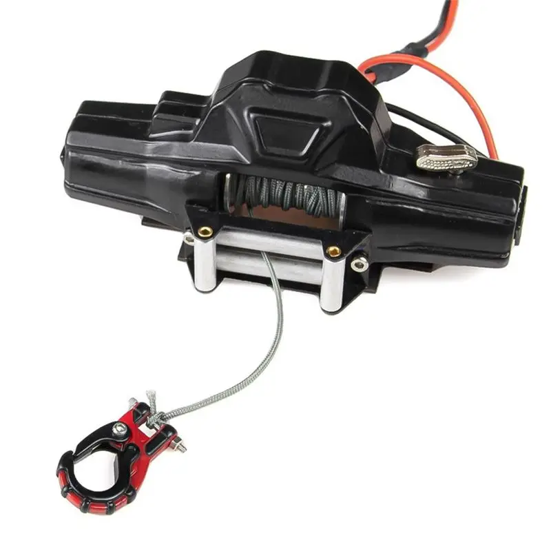 DT23 Metal Winch Tow Hook Recovery Tool for 1/10 RC Crawler Car Axail SCX10 TRX4 TRX6 for RGT 86100 TF2 GEN8 Scale Red