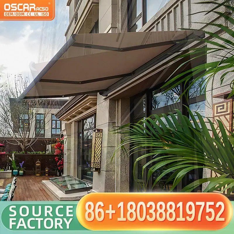 Motorized Full Cassette Aluminum s for Outdoor Patio Balcony in UK and US Usage for Rain Cover and Sun Shade Retractable Awning
