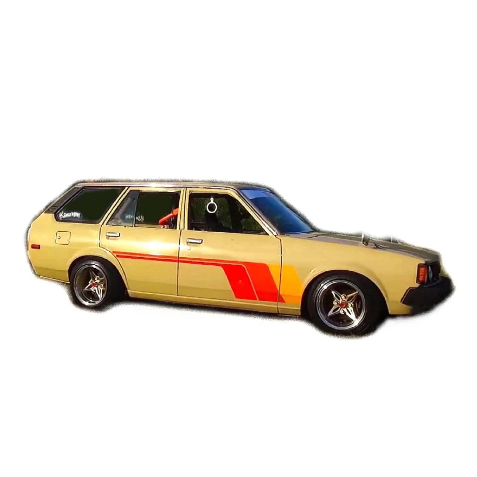 

TC170 1/10 Corolla Van KE70 RC Автомобильный поликарбонатный прозрачный корпус с наклейкой (колесная база 57 мм, ширина 19,5 мм)