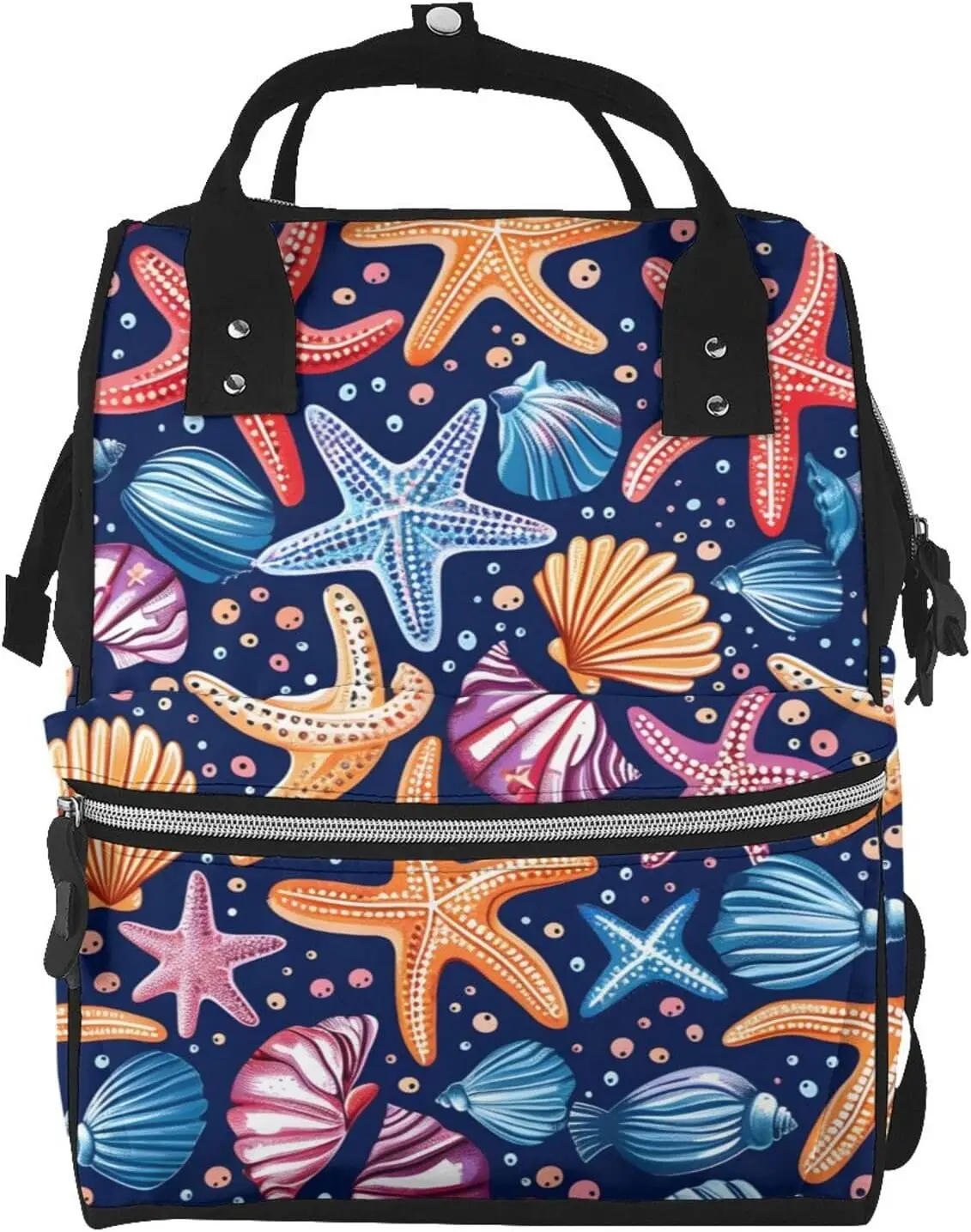 

Ocean Shell Starfish Print Diaper Bag Backpack Women Multifunction Travel Nappy Bag Waterproof Mummy Backpacks Large CapacitY