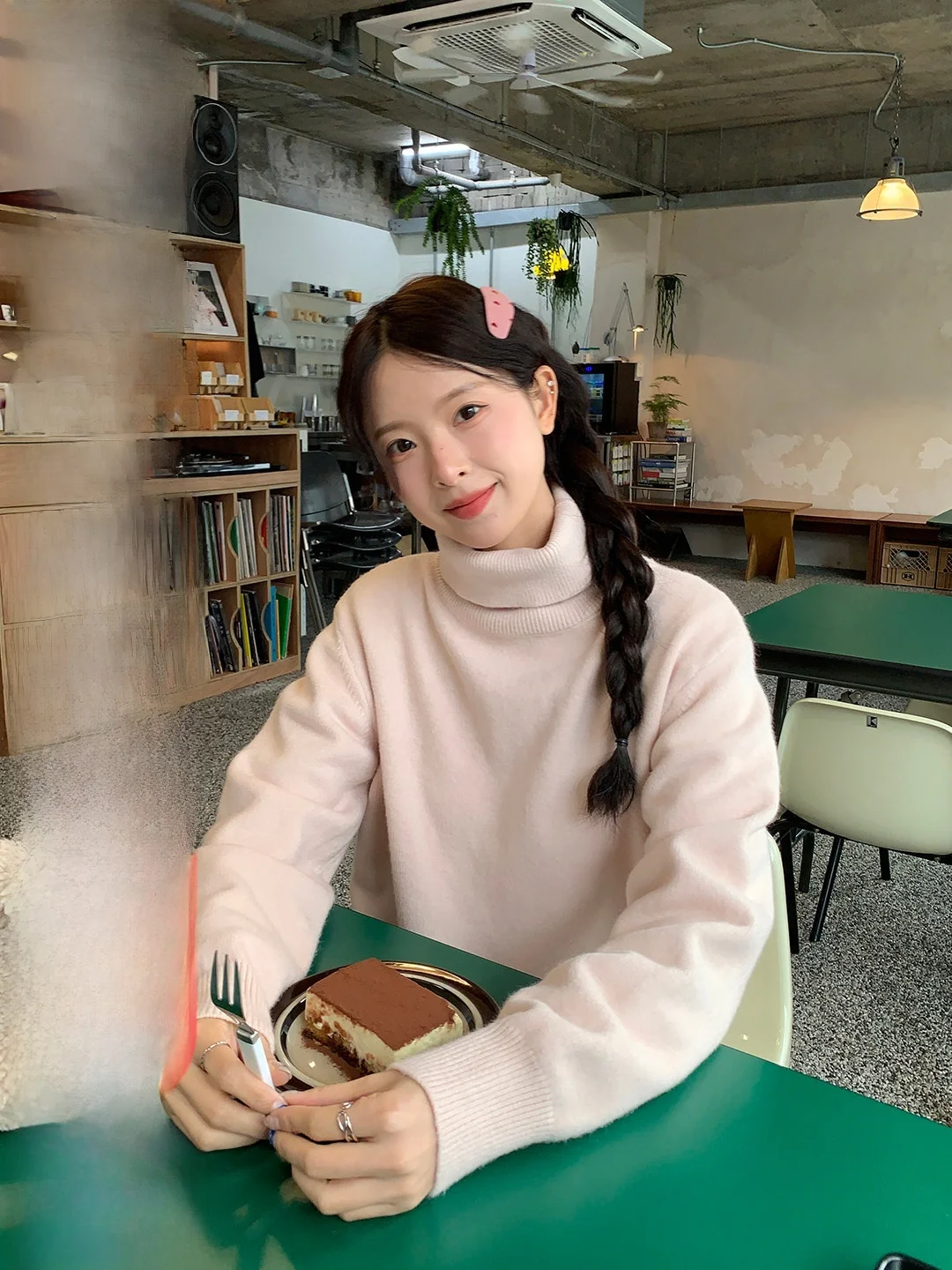 

Korean Sle High Collar Loose Women's Sweater Warm Commute Versatile Lazy Sle Top Pure Color Straight Tube Long Sve