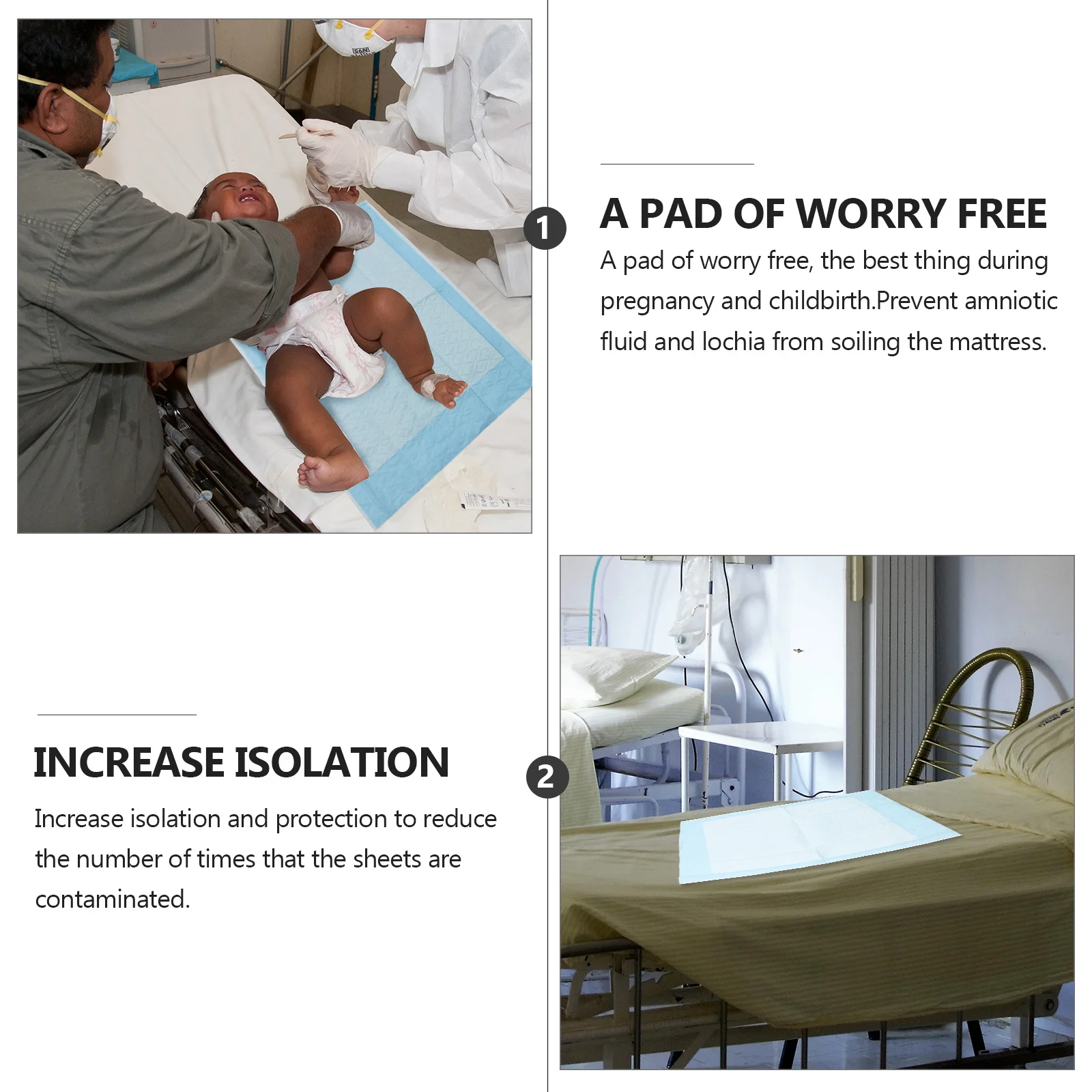 

20 шт. впитывающие одноразовые подушечки для кровати для кормления, утолщенная водонепроницаемая нетканая ткань для использования в больнице, салоне красоты, клиники