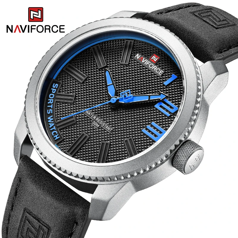 NAVIFORCE New Casual Quartz Watch for Men Military Sport Leather Waterproof Watches Classic Business Man Clock Relogio Masculino