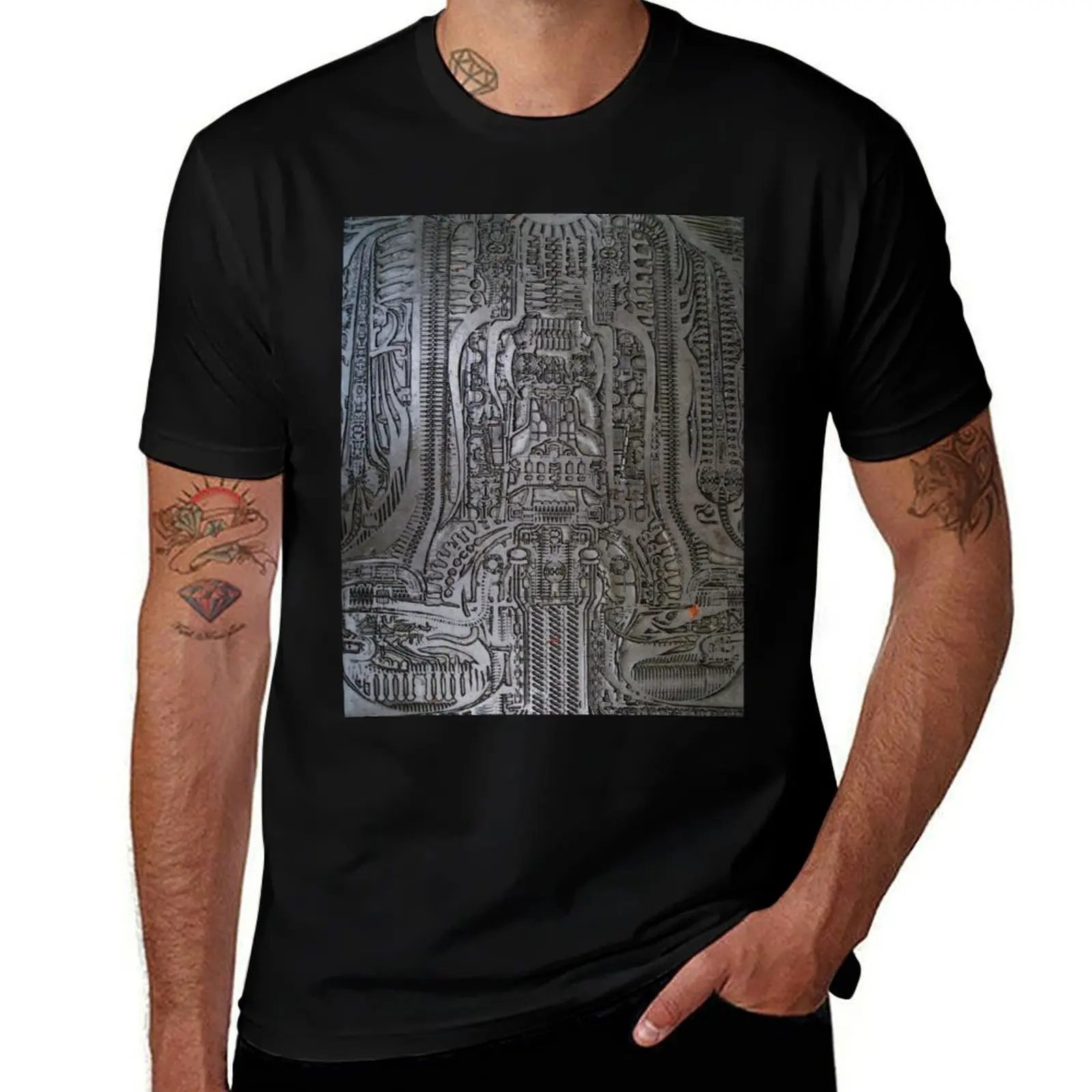 HR Giger Museum, A Floormat. Gruyères, Switzerland T-Shirt Plus Size Summer Casual T-Shirt