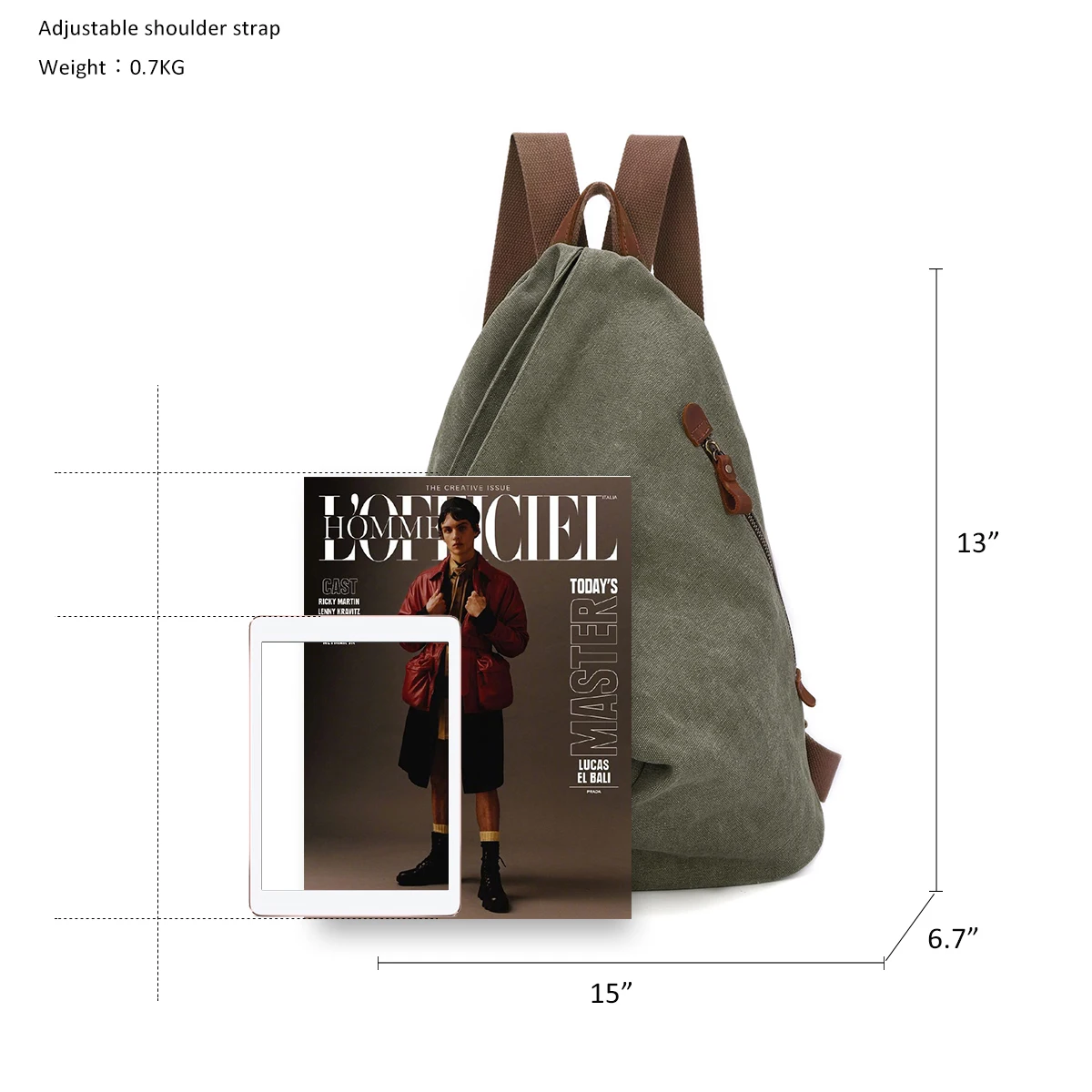 Vintag Canvas Backpack Multifuction Casual Daypack For Men Women Large Capacity Shoulder Bag Outdoor Travel Rucksack