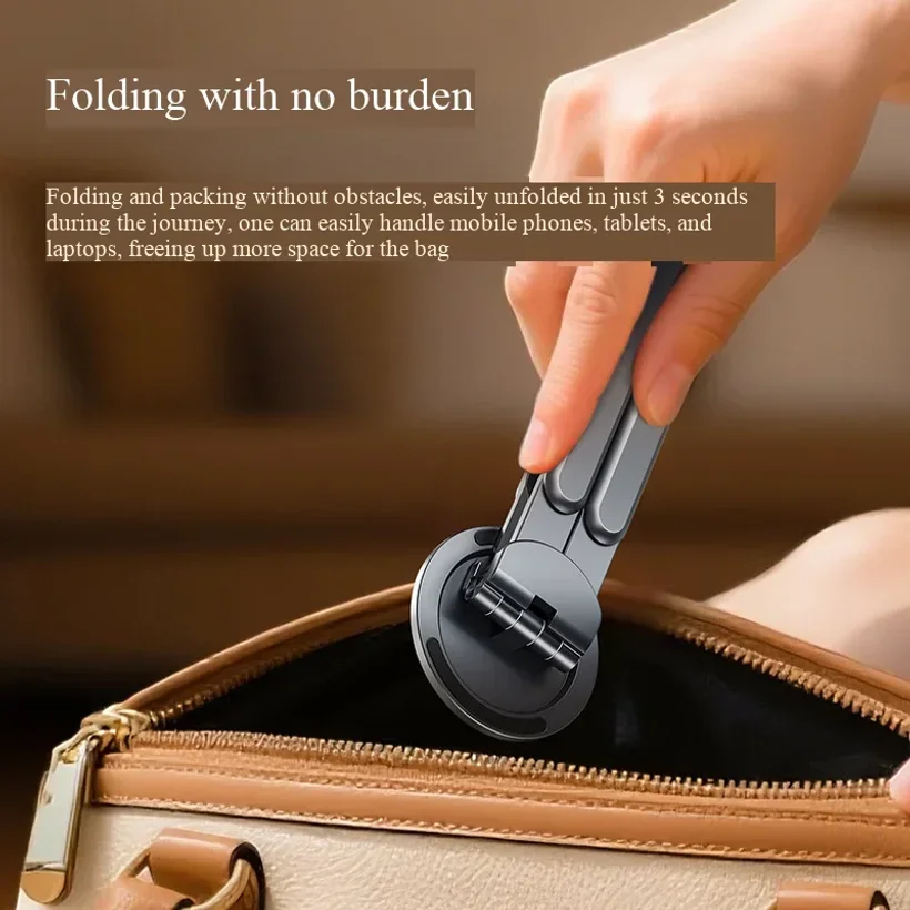 New magnetic aluminum alloy flat panel bracket, portable multi-function flat panel phone notebook universal phone bracket