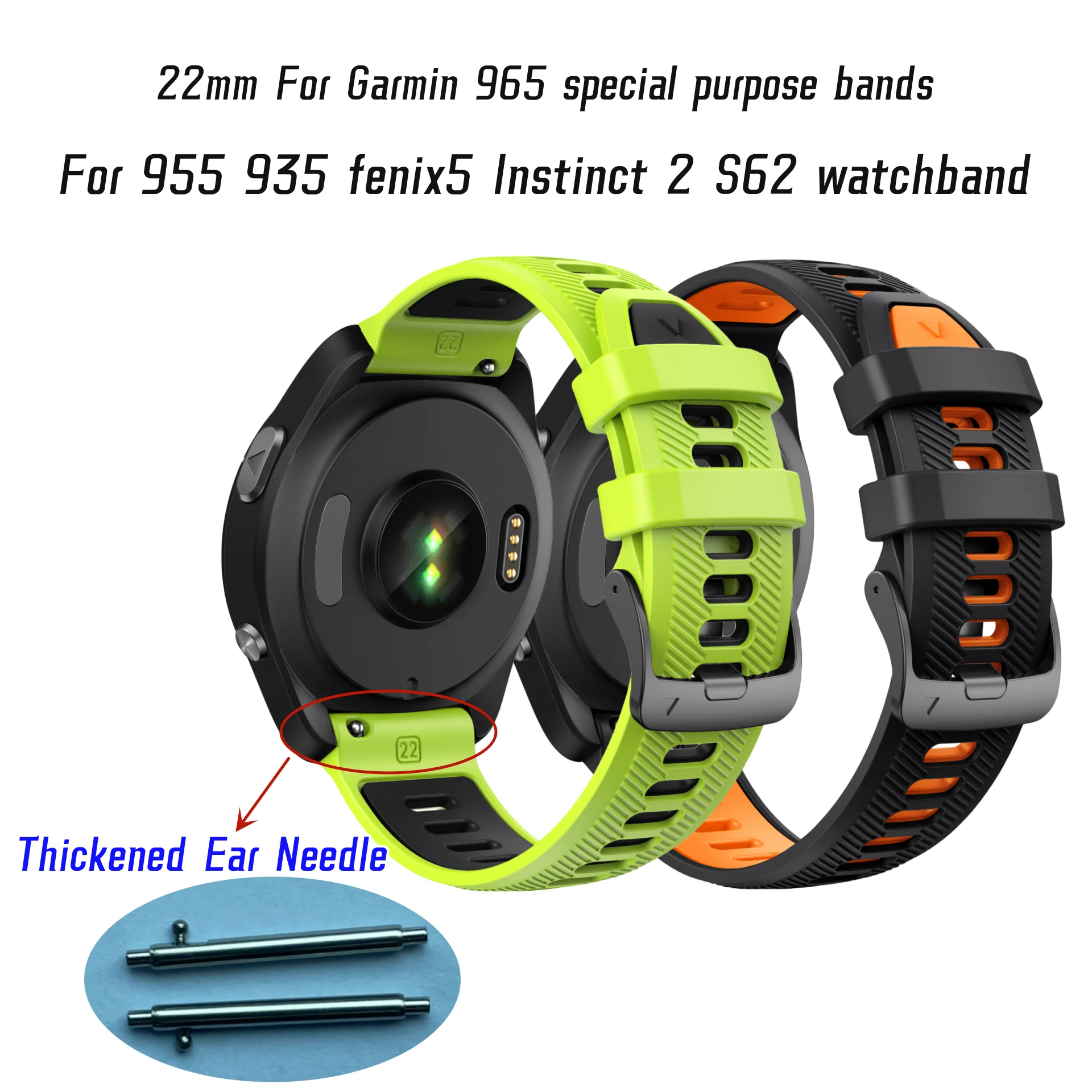 Runcool 22mm for 965 955 fenix5 6 7 Sport Watch Strap Instinct 2 Instinct 2 Solar Replacement Wrist Strap