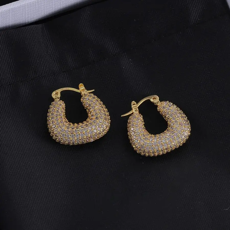 2024 New fashion vintage earpin women's light luxury jewelry earrings accessory