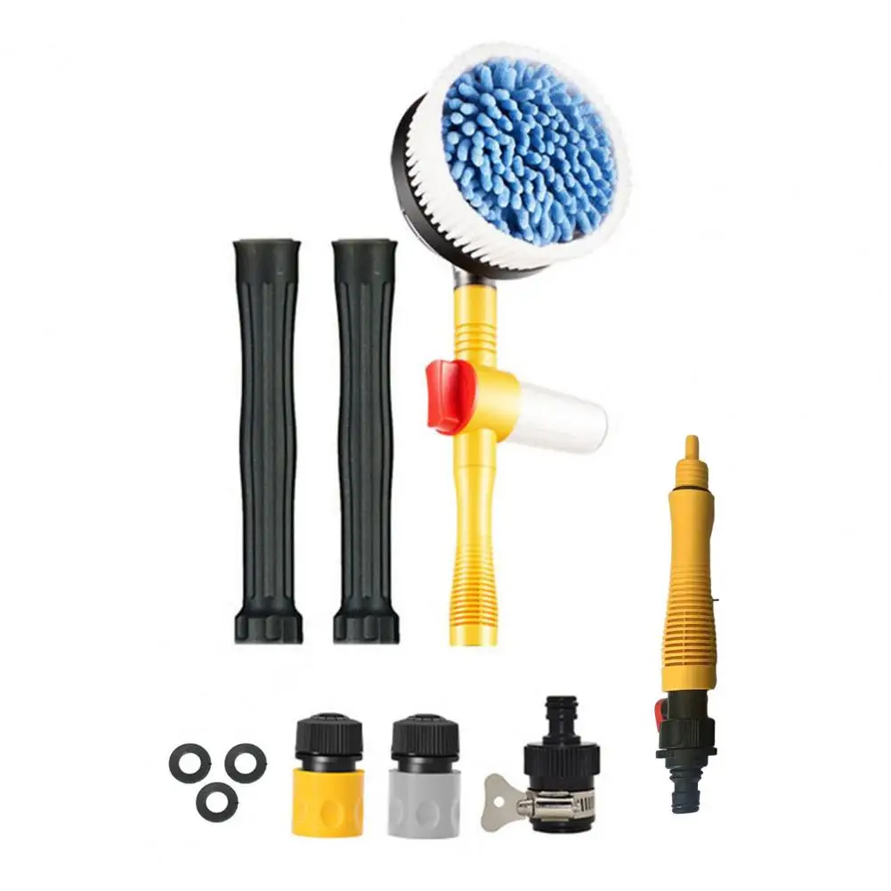 Mikro faser Nylon Handtuch Auto bürste 360 Grad Spin Mop Auto wasch bürste Kit mit langem Griff für automatisch einziehbaren automatischen Schaum