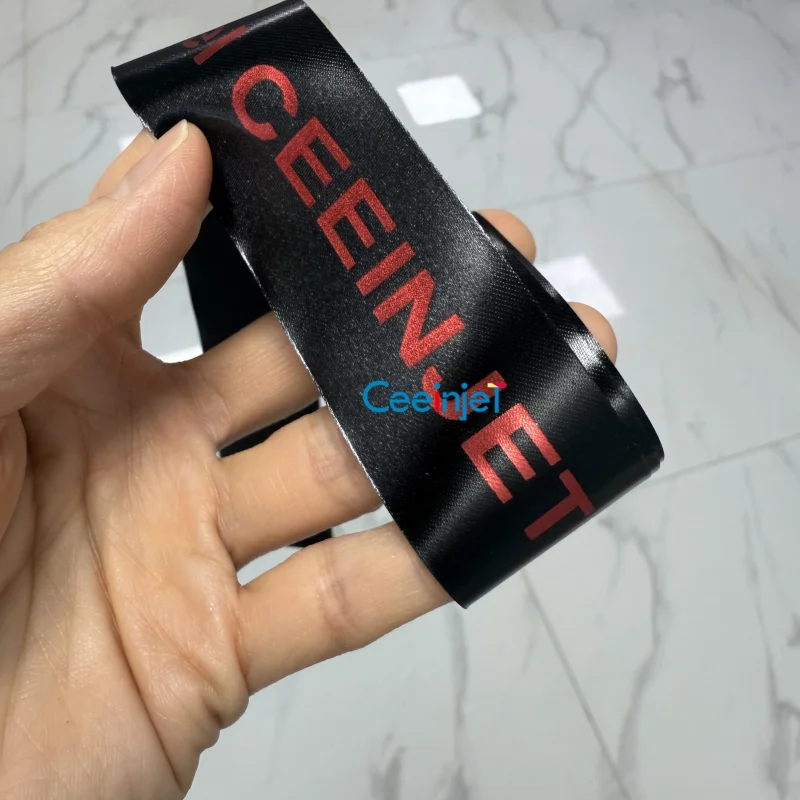 Commercial Automatic Digital Mini Satin Ribbon Printer Machine 203dpi Waterproof Label Home School Cloth Name Tag Gift