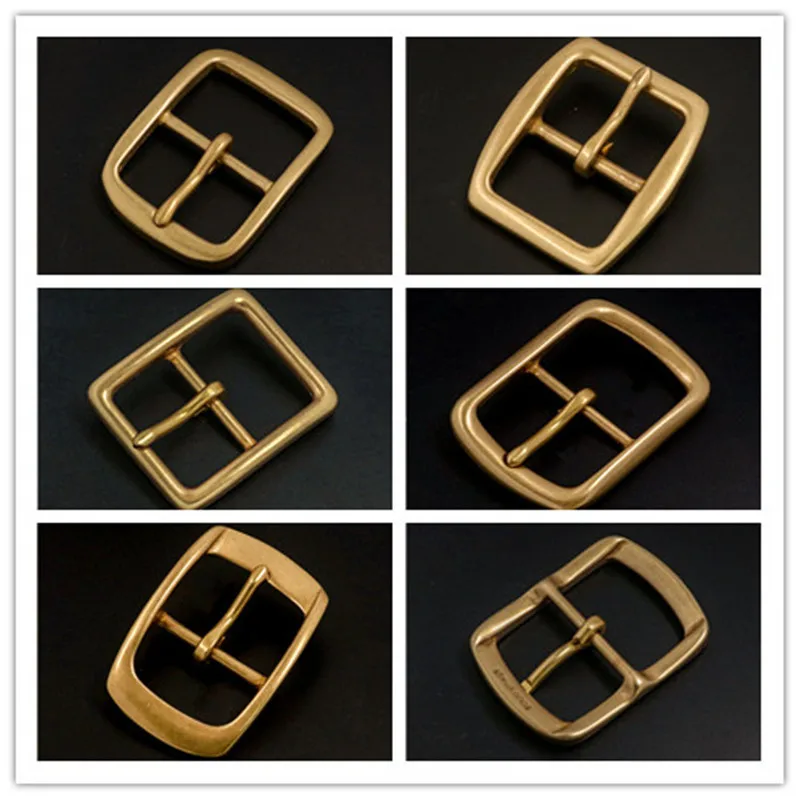 1pcs Brass Belt Buckle High Quality Middle Center Bar Single Pin Belt Buckle Leather Craft Strap Belt 40mm