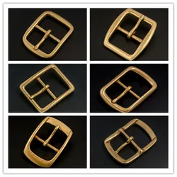 1pcs Brass Belt Buckle High Quality Middle Center Bar Single Pin Belt Buckle Leather Craft Strap Belt 40mm