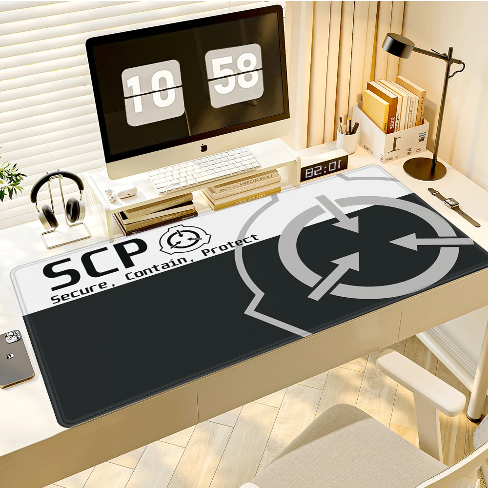S_SCP F_Foundation Gummi-Mauspad, neues Heimcomputer-Gaming-Mauspad, XXL, groß, rutschfest, Schreibtischmatten, Büro-Gamer-Zubehör, Pad