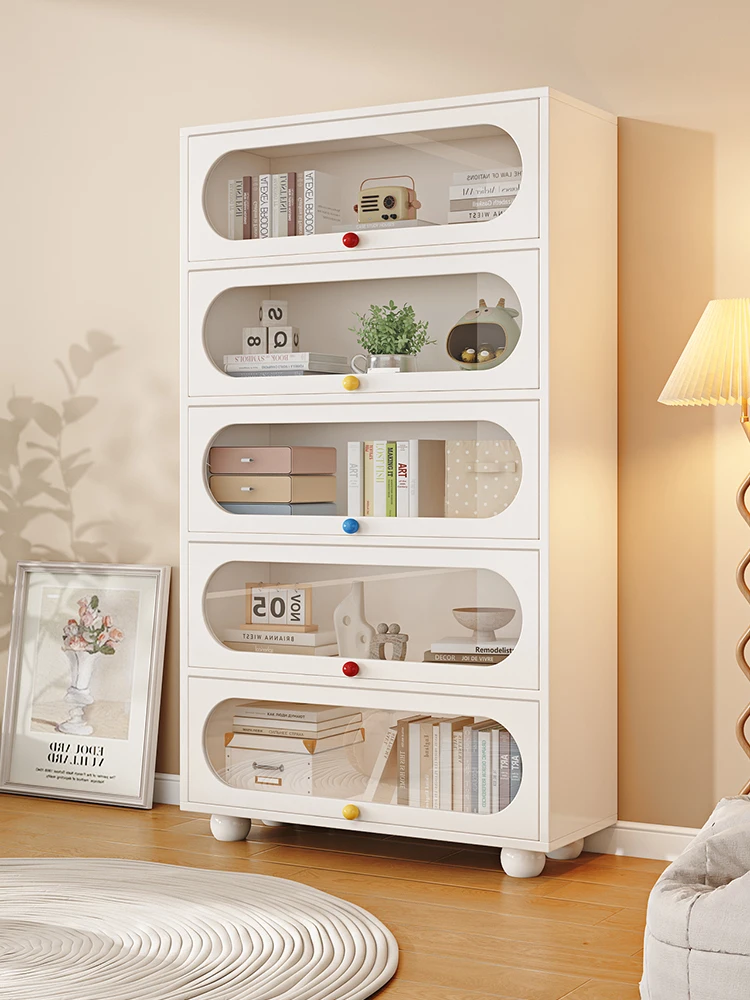 

Dustproof, bookcase, household, storage, children, display, with glass door