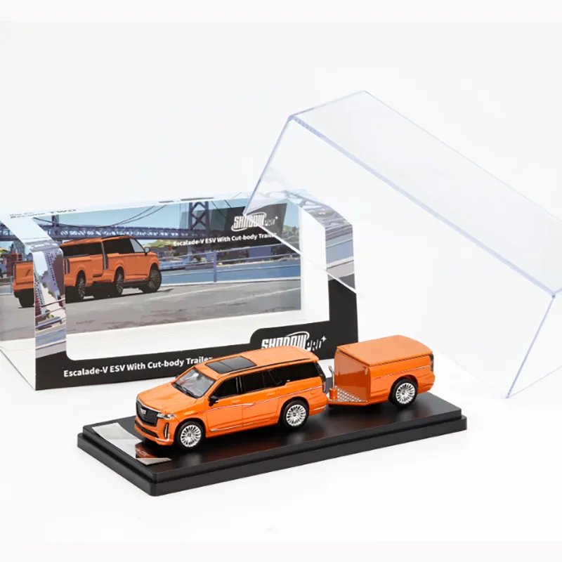 

Shadow Pro 1:64 Scale Escalade ESV With Cut-body Trailer 2023 Alloy Vehicle Model Collectibles Toy Unique gift Scene Simulation