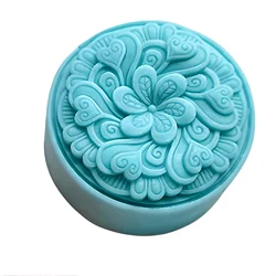 Peacock Feather Design Silicone Mold for Soap Candle Making, Chocolate Cake Mould,Round Handmade Soap Molds
