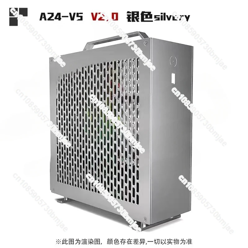 mini A24-V5 2.0 dual-slot single display 1u power supply itx chassis, double-sided chamfer