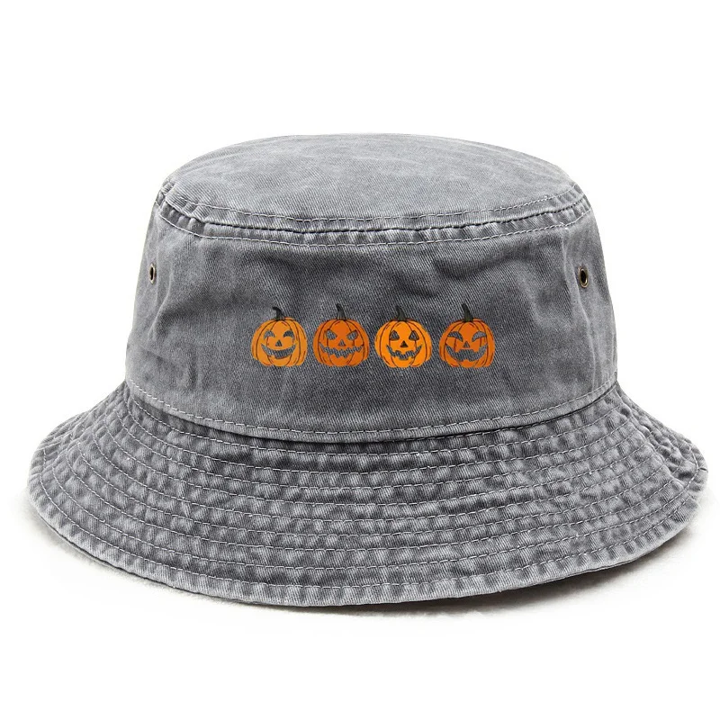 Halloween-themed Atmosphere, Four Pumpkin Print Caps, New Autumn Collection, Halloween Party Gift, Fashionable Dad Hat, Perfect